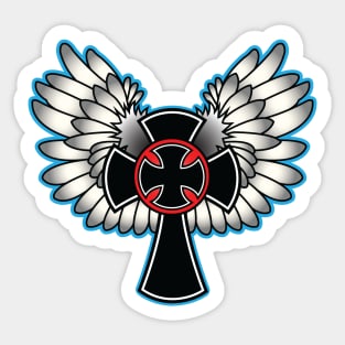 Winged Crosses Sticker